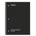 thumbnail image 1 of Staples 1-Subject Notebook, 8" x 10.5", Wide Ruled, 70 Sheets, Black (TR24001) [TR24001], 1 of 1
