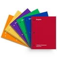 thumbnail image 1 of Staples 1-Subject Notebooks 8" x 10.5" College Ruled 70 Sheets Assorted Colors 6/Pack (TR58376), 1 of 5