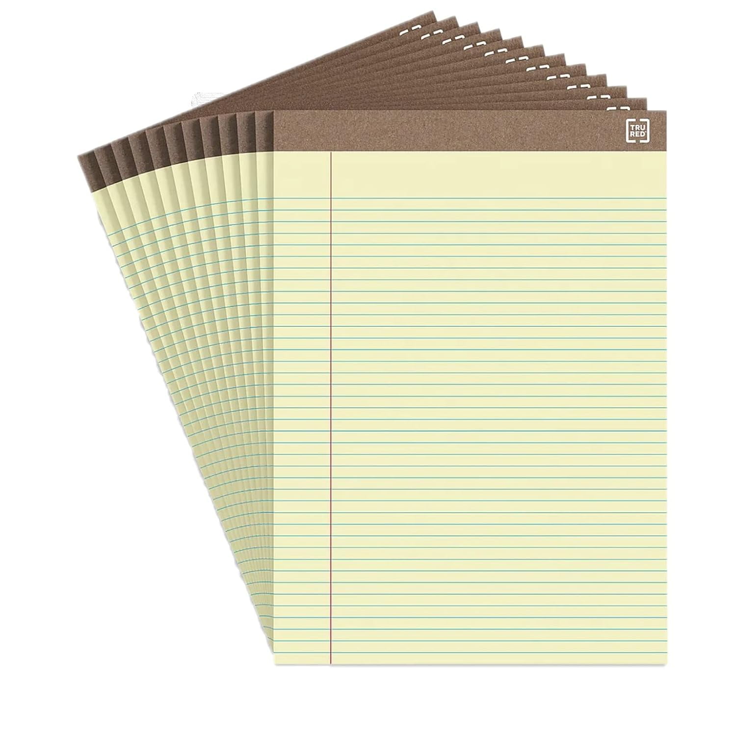 TRU RED Staples 100 Recycled 81/2" X 11 3/4", Canary, Perforated