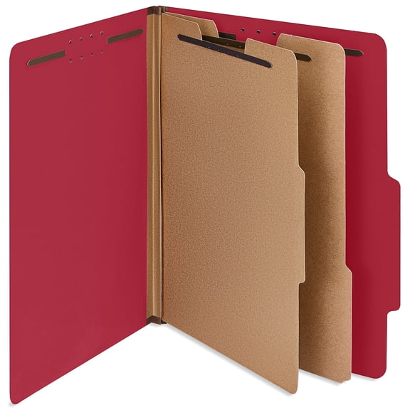 Staples 100% Recycled Heavy Duty Classification Folder 2-Dividers 2" Expansion Letter Size Bright