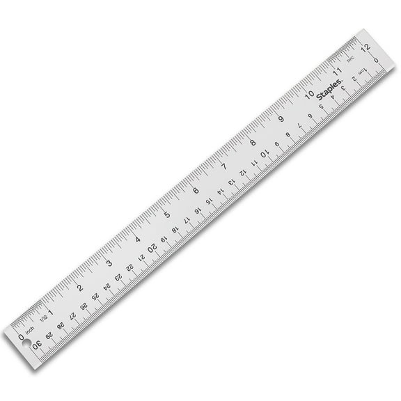 Staples 12" Imperial/Metric Scales Ruler (51882-CC) 2772895