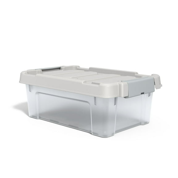 Staples 12 Qt. Latch Lid Storage Bin Clear (TR58304)