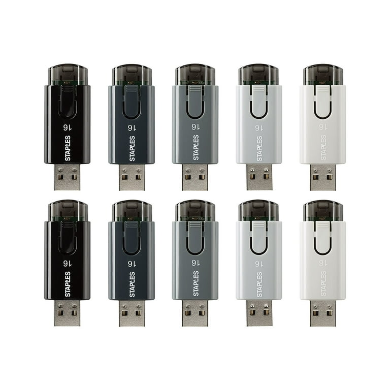 Staples 16GB USB 2.0 Flash Drive 10/Pack (52548) 2835813