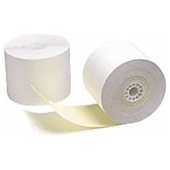 Staples 2-Part Adding Machine Roll 2 1/4" x 100' White/White 18324