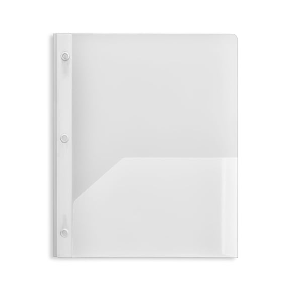 Staples 2 Pocket Plastic Folder Clear 970156