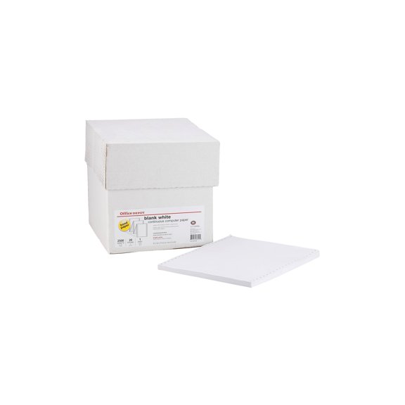 Staples Computer Paper 177154 - 20 lb, Blank, White - 2500 Sheets