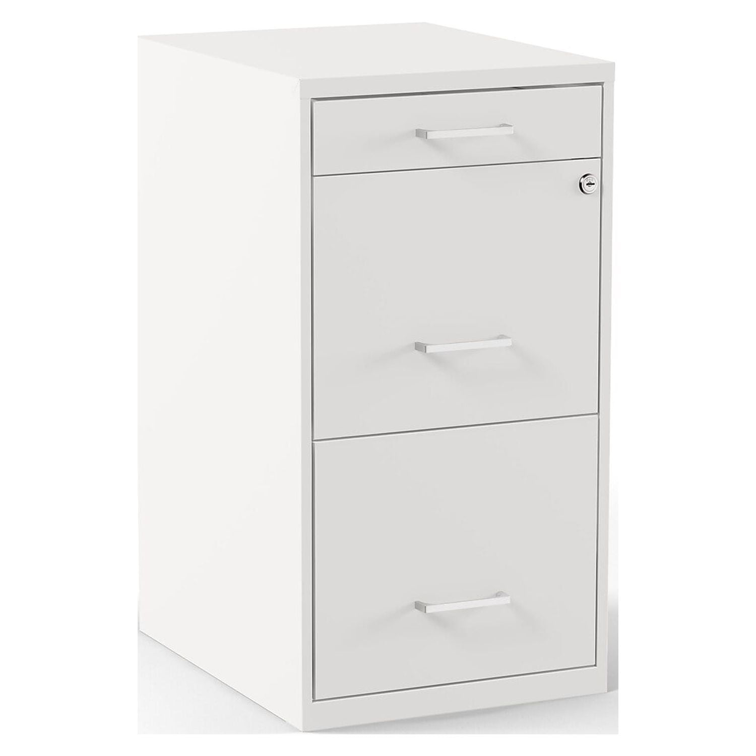 Staples 3Drawer Light Duty Vertical File Locking Letter White