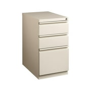 Staples 3-Drawer Mobile Pedestal File Cabinet Putty (20-Inch) 24871D