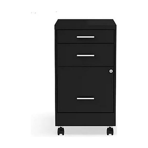 Staples 3-Drawer Vertical File Cabinet Locking Letter Black 19"D 2/Pack ST52156-CCVS