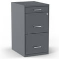 thumbnail image 1 of Staples 3-Drawer Vertical File Cabinet Locking Letter Charcoal 18"D (18606) ST52154-CC, 1 of 9