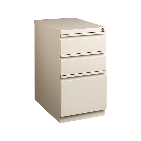 Staples 3-Drawer Vertical File Cabinet Mobile/Pedestal Letter Putty 20"D 2/Pack ST60429-CCVS