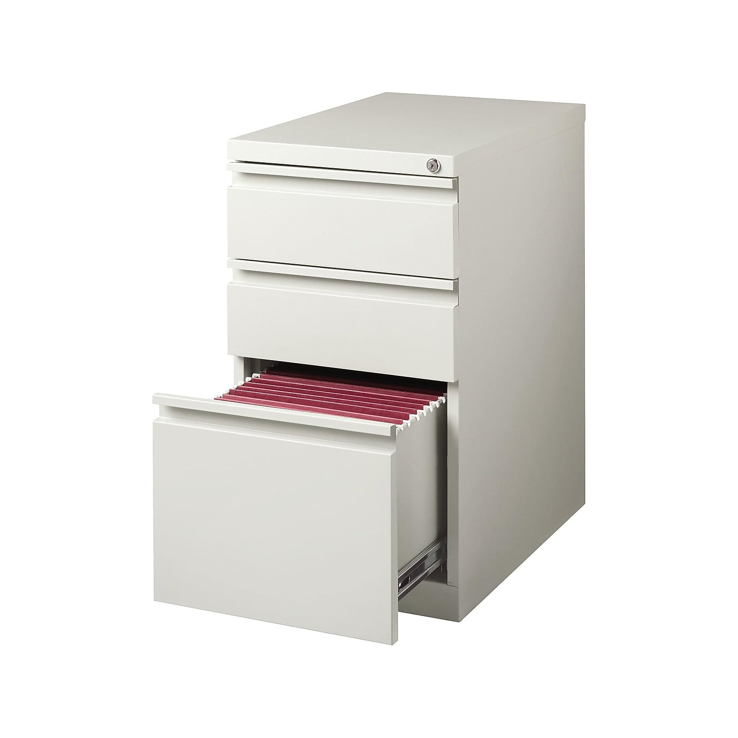 Staples 3 File Drawers Vertical File Cabinet Locking Gray Letter 19.88 ...