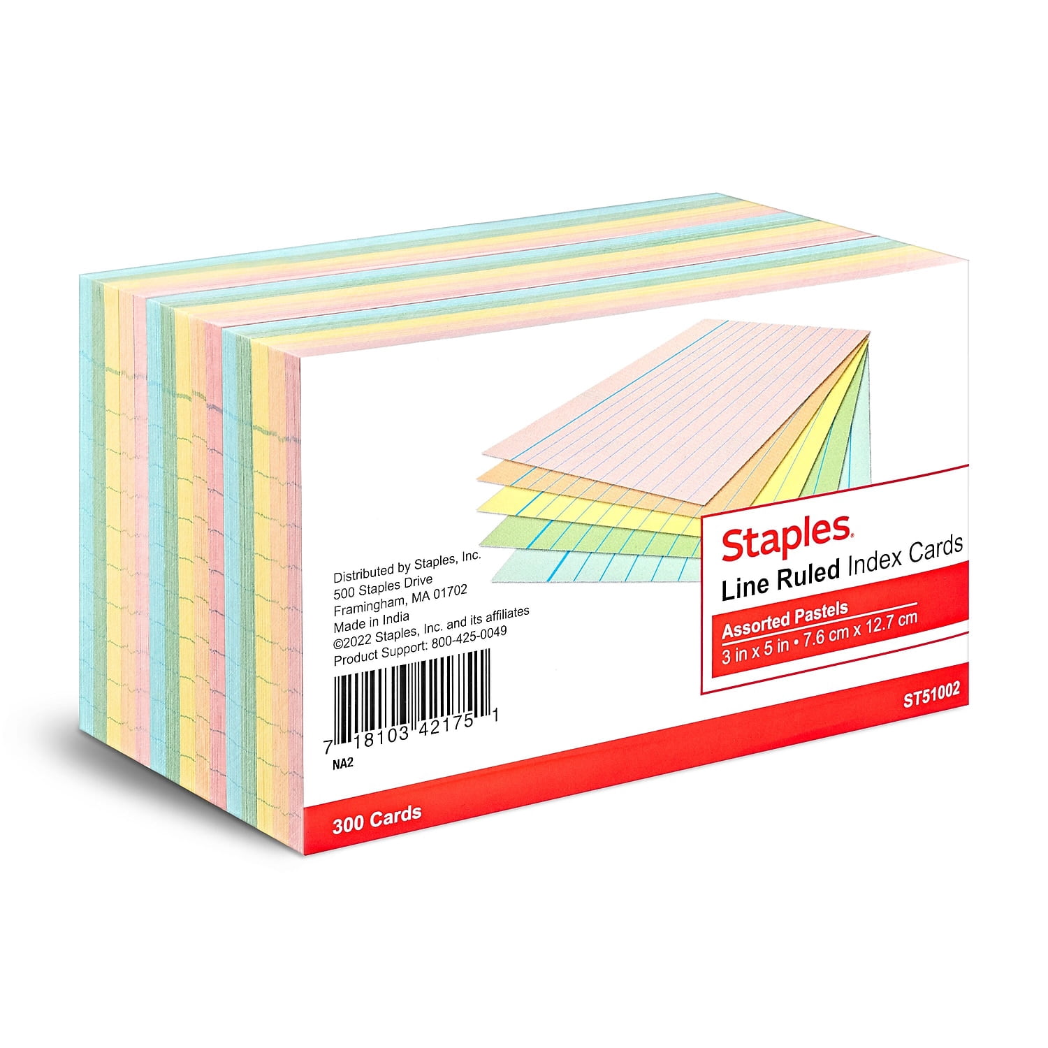 Line Ruled Index Cards