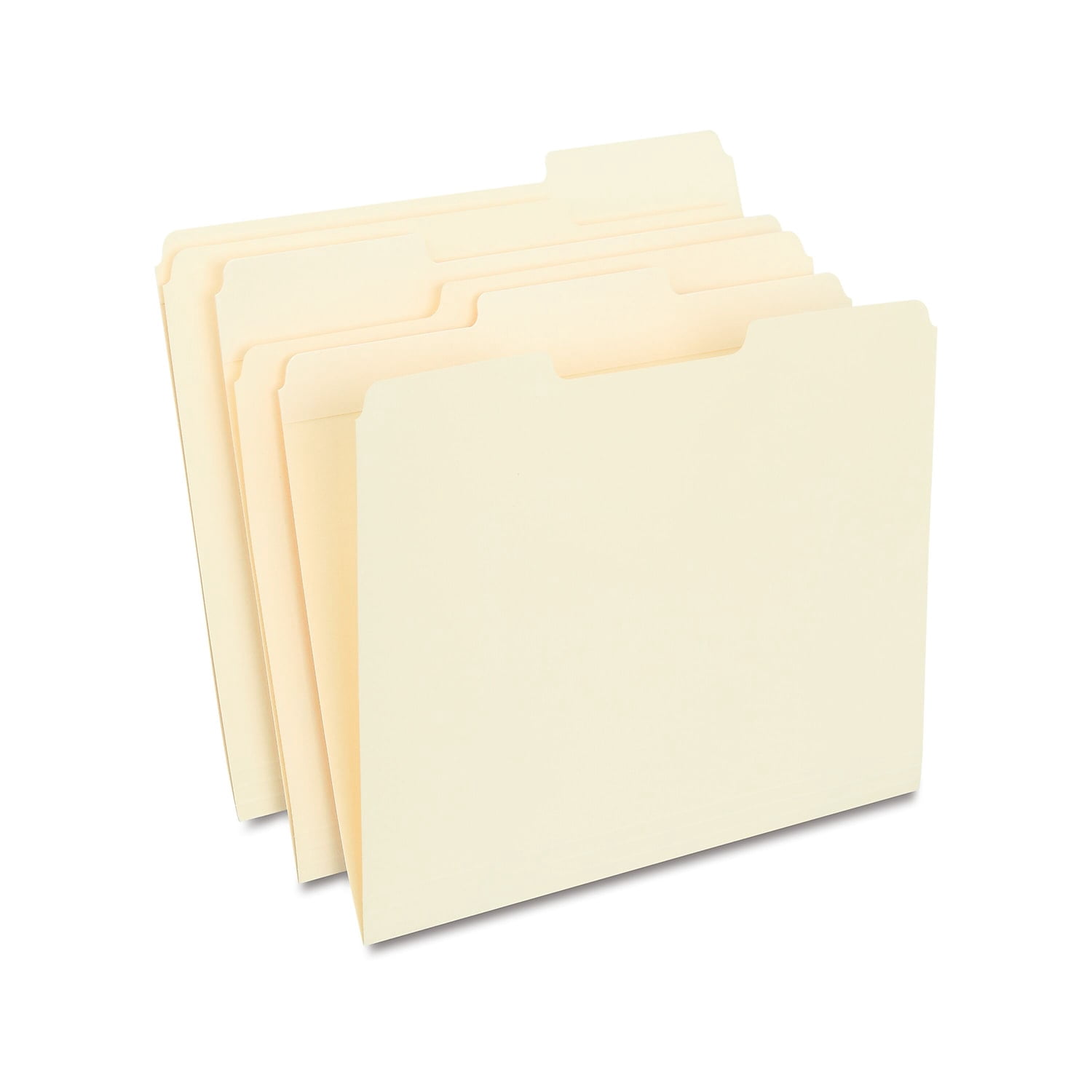 Staples 30% Recycled Reinforced File Folders 1/3-Cut Tab Letter Size Manila 100/Box (ST56682-CC)