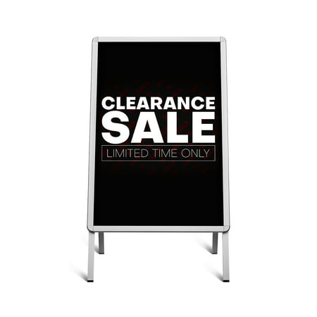 Staples - Staples® Blank Indoor/Outdoor Sidewalk Sign, 24" x 36" Aluminum Frame Board - White/Silver