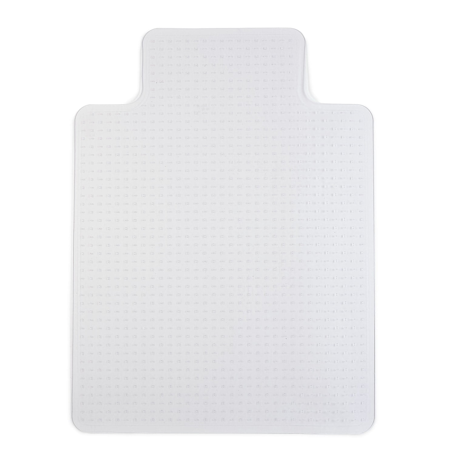 Clear Resin Rectangular Chair Mat with Lip for Carpet