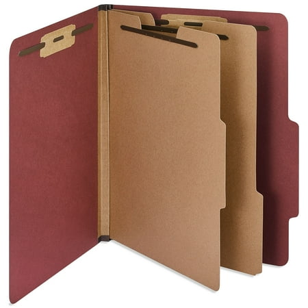 Staples 60% Recycled Heavy Duty Pressboard Classification Folder 2-Dividers 2" Expansion Letter Size