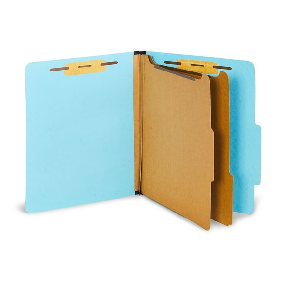 Staples 60% Recycled Pressboard Classification Folder 2-Dividers 2.5" Expansion Letter Size Light