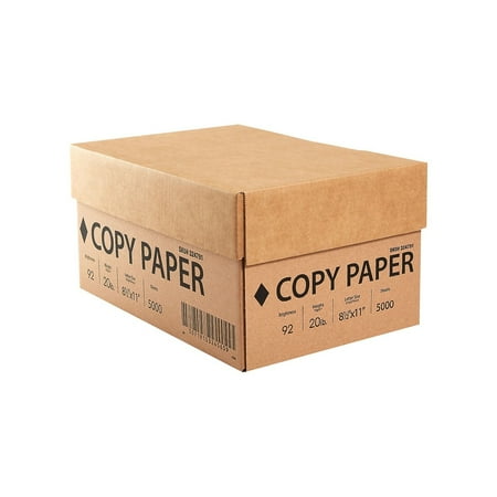 Staples White Box - 8.5" x 11" Copy Paper, 20 lbs., 92 Brightness, 5000 Sheets/Carton (324791/200230)