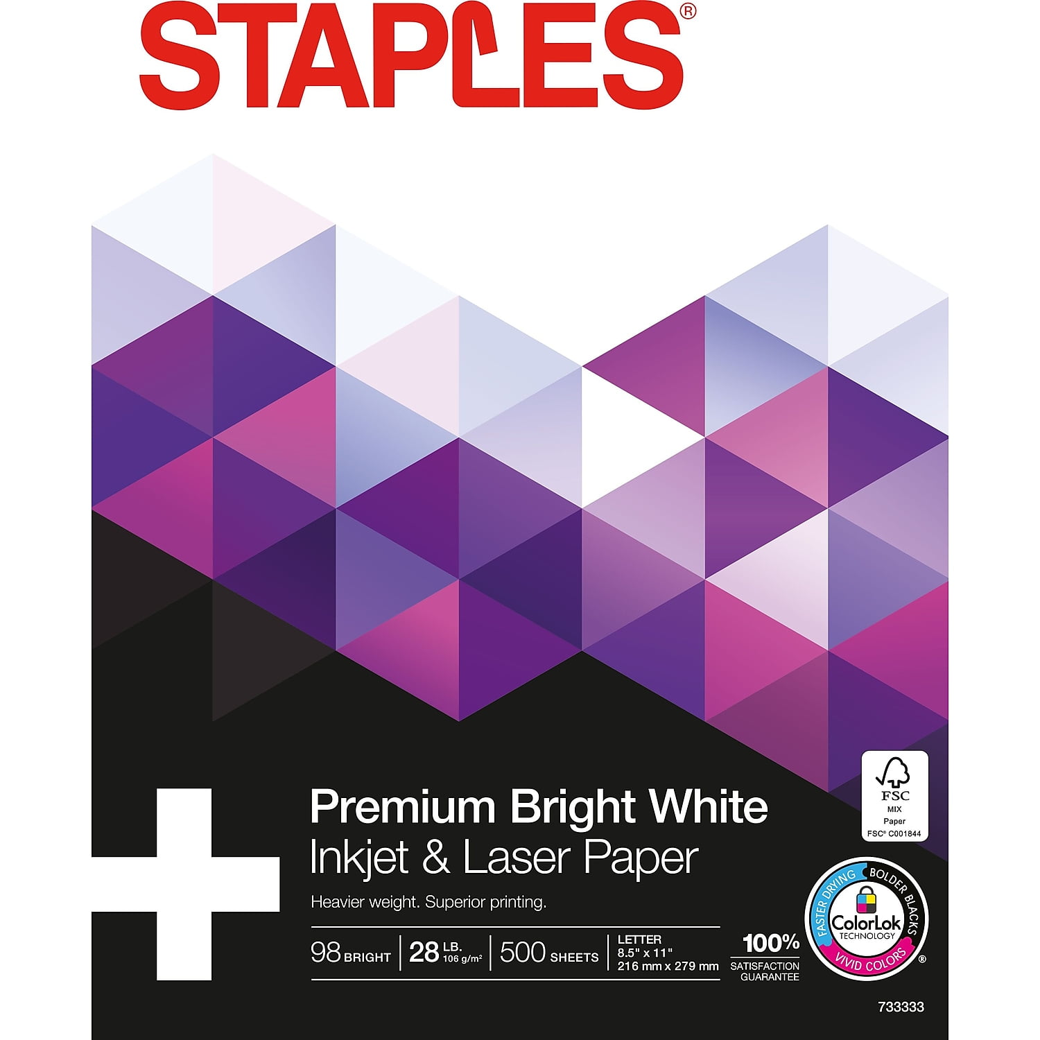 Staples Copy Paper, 8.5 x 11, 30% Recycled - 500 sheets