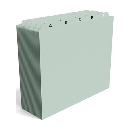 Staples A-Z Index File Guide Letter Light Green 25/Set (TR118273)