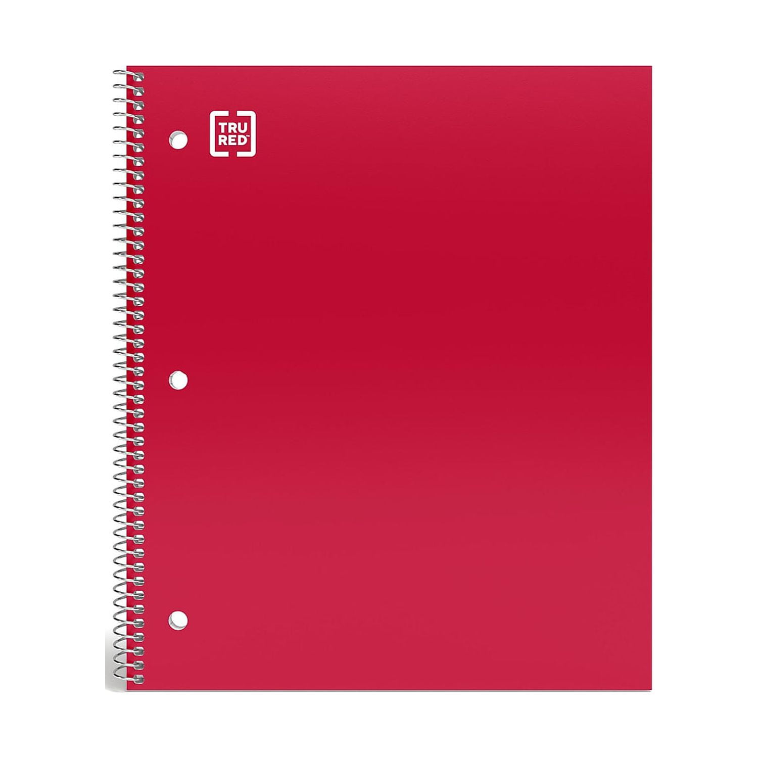 Staples Accel 1Subject Notebook 8.5" x 11" College Ruled 100 Sh. Red