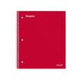 thumbnail image 1 of Staples Accel Durable Poly Cover 1 Sub Notebook Wide Ruled 8" x 10-1/2" Red 919365, 1 of 4