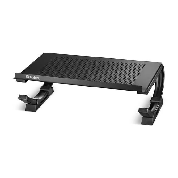 Staples Adjustable Steel Curved Laptop Stand Black (51232) ST51232-CC