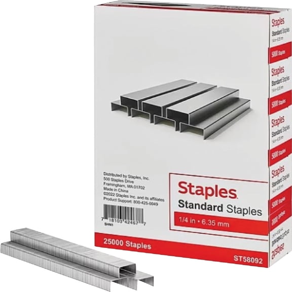 Staples Advantage Tru Red Standard Staples - Pack of 2