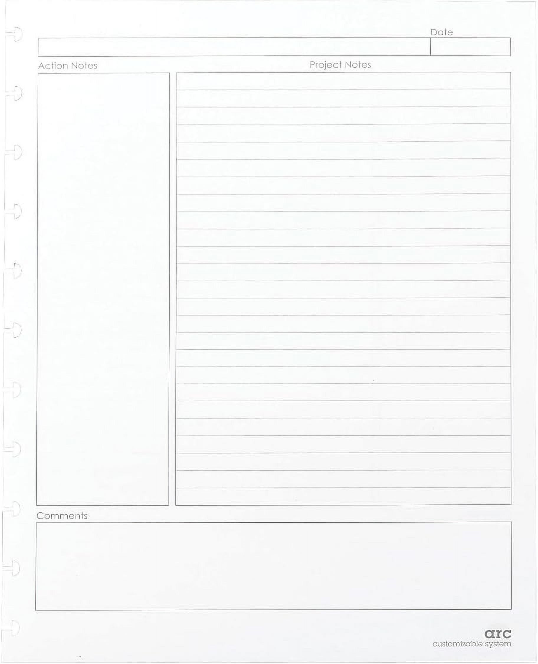 Staples Arc Notebook Project Planner Filler Paper, Lettersized, White, 50 Sheets