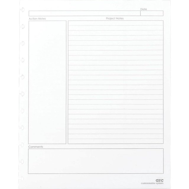 Staples Arc Notebook Project Planner Filler Paper, Lettersized, White