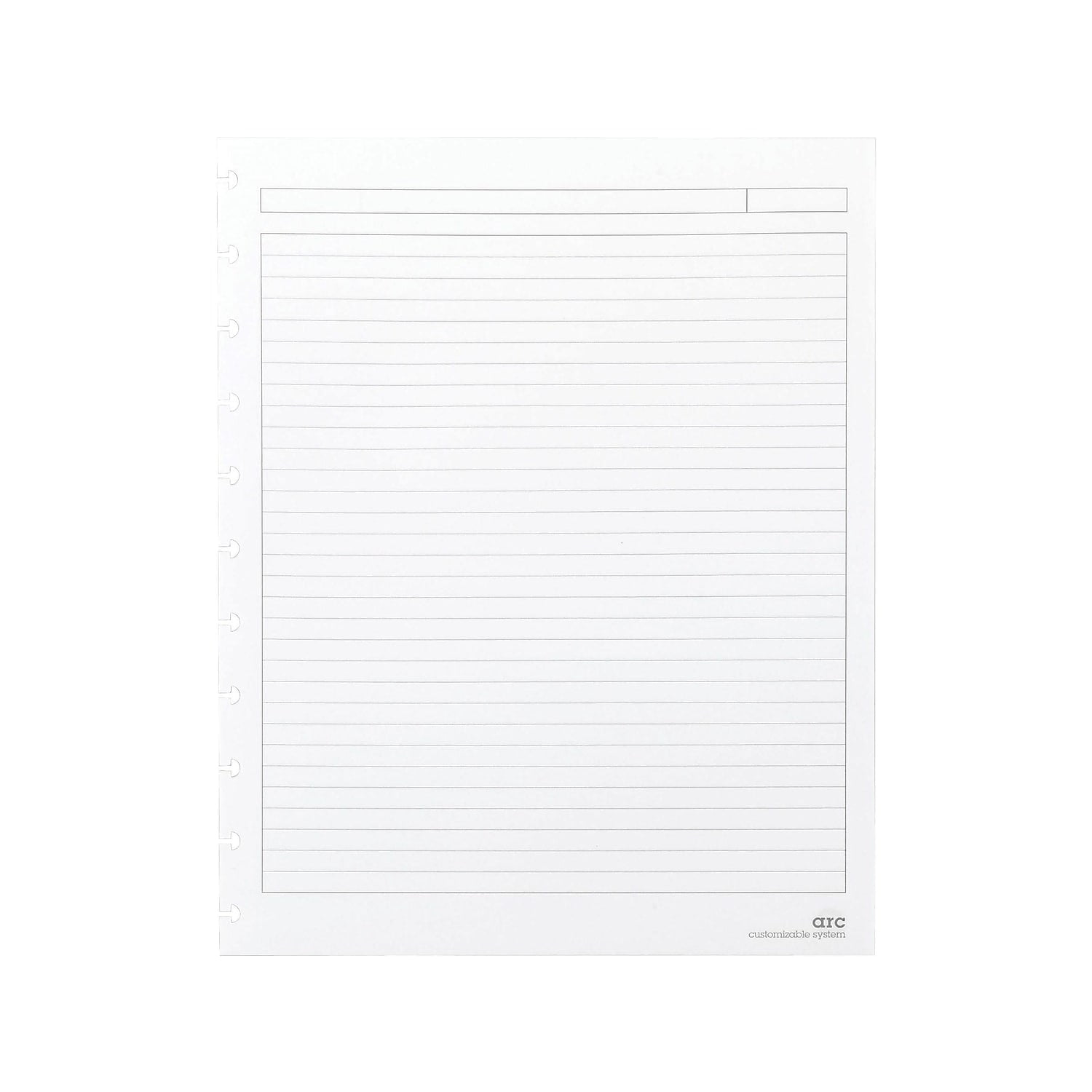 Staples Arc Notebook System Refill Paper 8.5" x 11" 50 Sh. Ruled White 19992