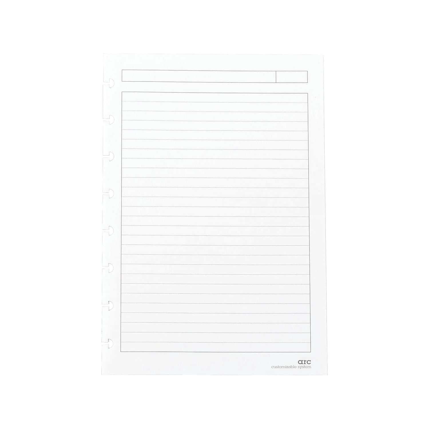 Staples Arc System Reinforced Narrow Rule Premium Refill Paper White 5. ...