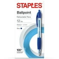 thumbnail image 1 of Staples BALLPNT RET MEDIUM 1.0 DZ BLUE 2498462, 1 of 6