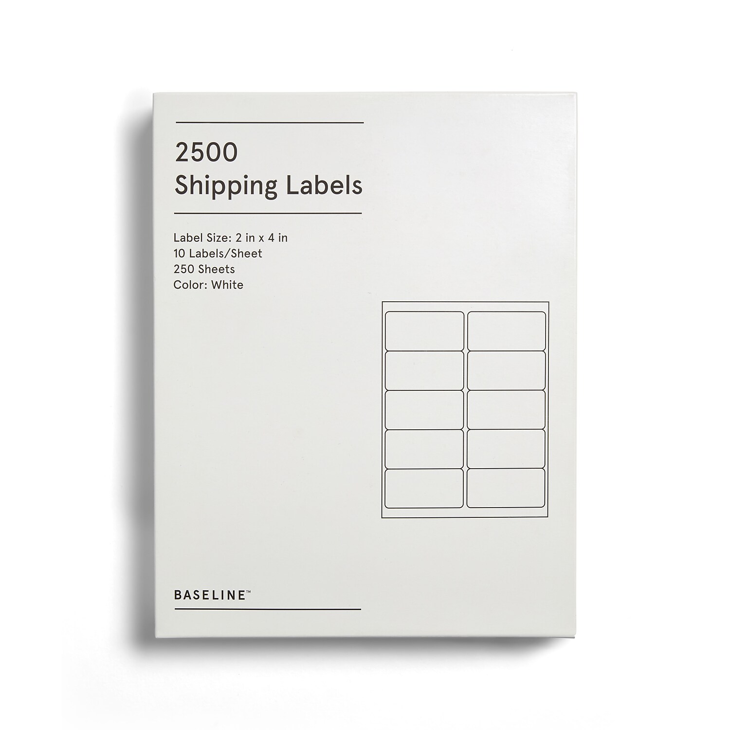 Staples Baseline Shipping Labels 3000/Pack BL58261