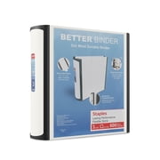 Staples Better 3-Inch D 3-Ring View Binder White 15125-CC 702879