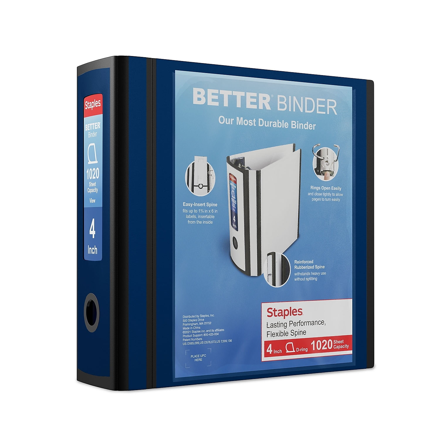 Safta Moos ´´Garden´´ A4 4 Rings Binder W/ 100 Sheets Ring Binder Blue