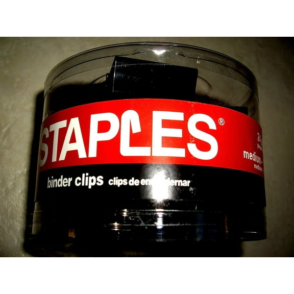 Staples Binder Clips / 24 count / Medium - 1 1/4"