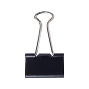 Staples Binder Clips Medium 1 1/4" Width 5/8" Capacity Black 103549