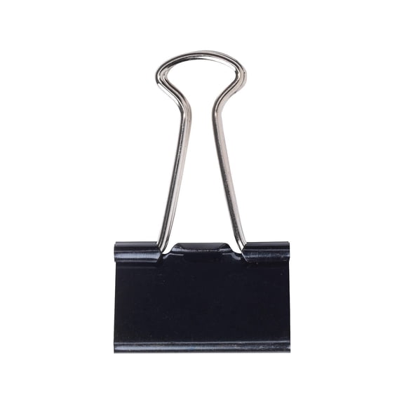 Staples Binder Clips Medium 1 1/4" Width 5/8" Capacity Black 103549