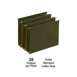   Basics Hanging Organizer File Folder, Letter Size,  Green - Pack of 25 : Office Products