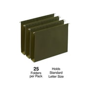 Staples Box Bottom Hanging File Folder 2" Expansion Letter Size Standard Green 50/Carton