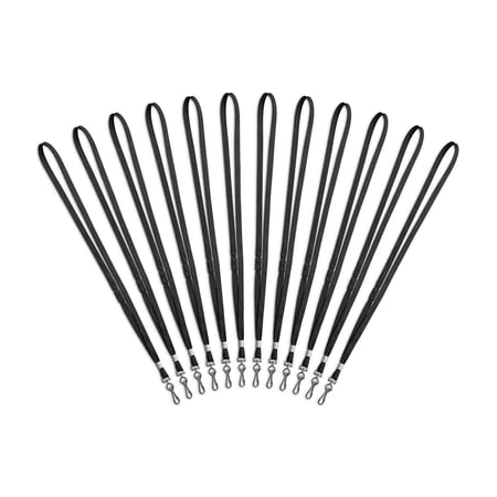 Staples Breakaway Lanyards 36" Length Nylon Black 12/Pack (18910) ST18910/18910