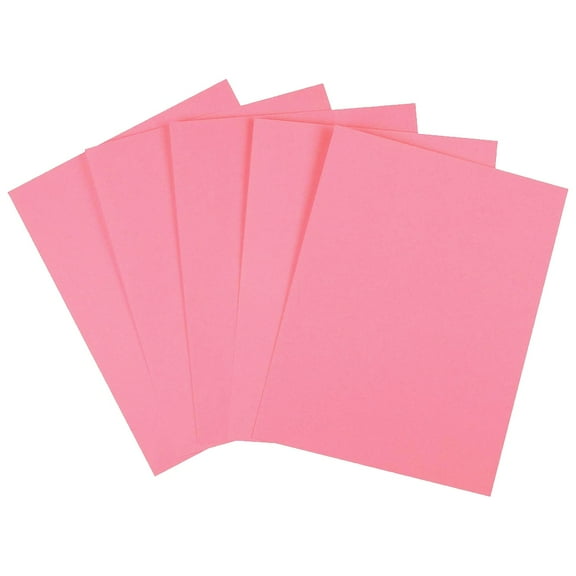 Staples Brights Multipurpose Paper 20 lbs. 8.5" x 11" Pink 500/Ream (25207) 50632