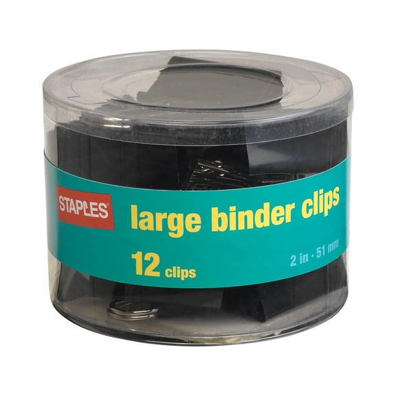 Staples CLIPS BINDER LARGE 12CT FLLCSE 10669CT