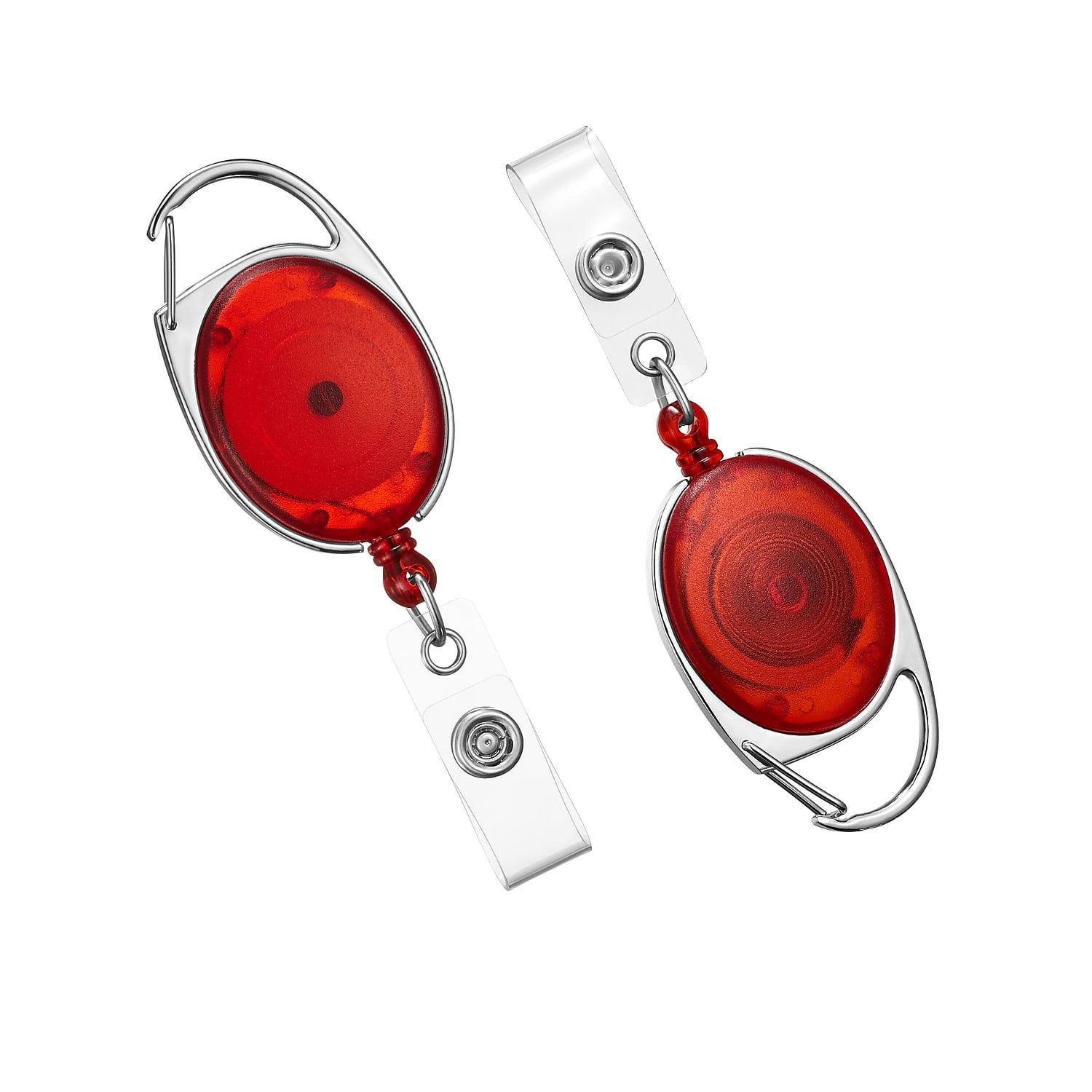 Staples Carabiner Name Badge Reel Red 10/Pack 51914