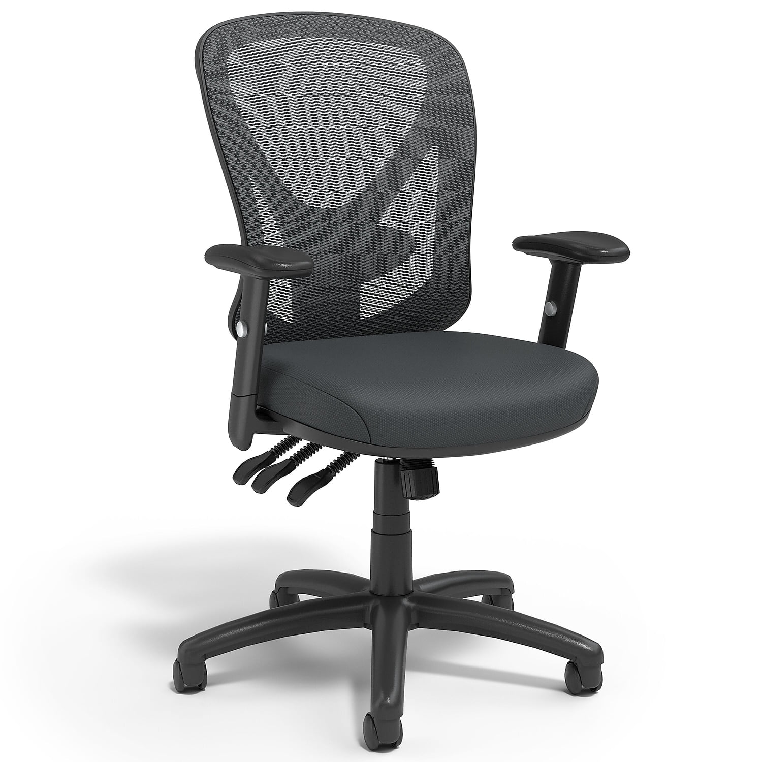STAPLES Office Chair Black Mesh Back Adjustable Task Desk Chair