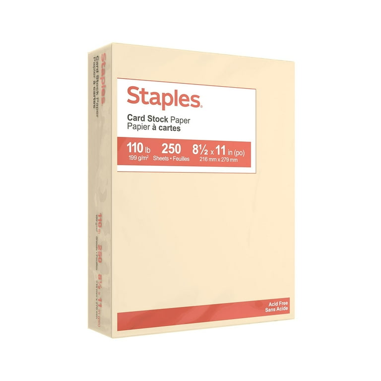 Card Stock, 110 lb Cover Weight, 8.5 x 11, Ivory, 250/Pack Card Stock, 110 lb Cover Weight, 8.5 x 11, Ivory, 250/Pack