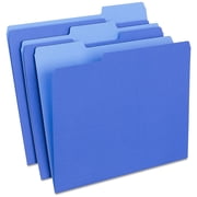 Staples Colored File Folders 3-Tab Letter Blue 100/Box TR224527