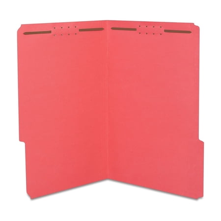 Staples Colored Reinforced Tab Fastener Folders Legal Size Red 50/Box 807780